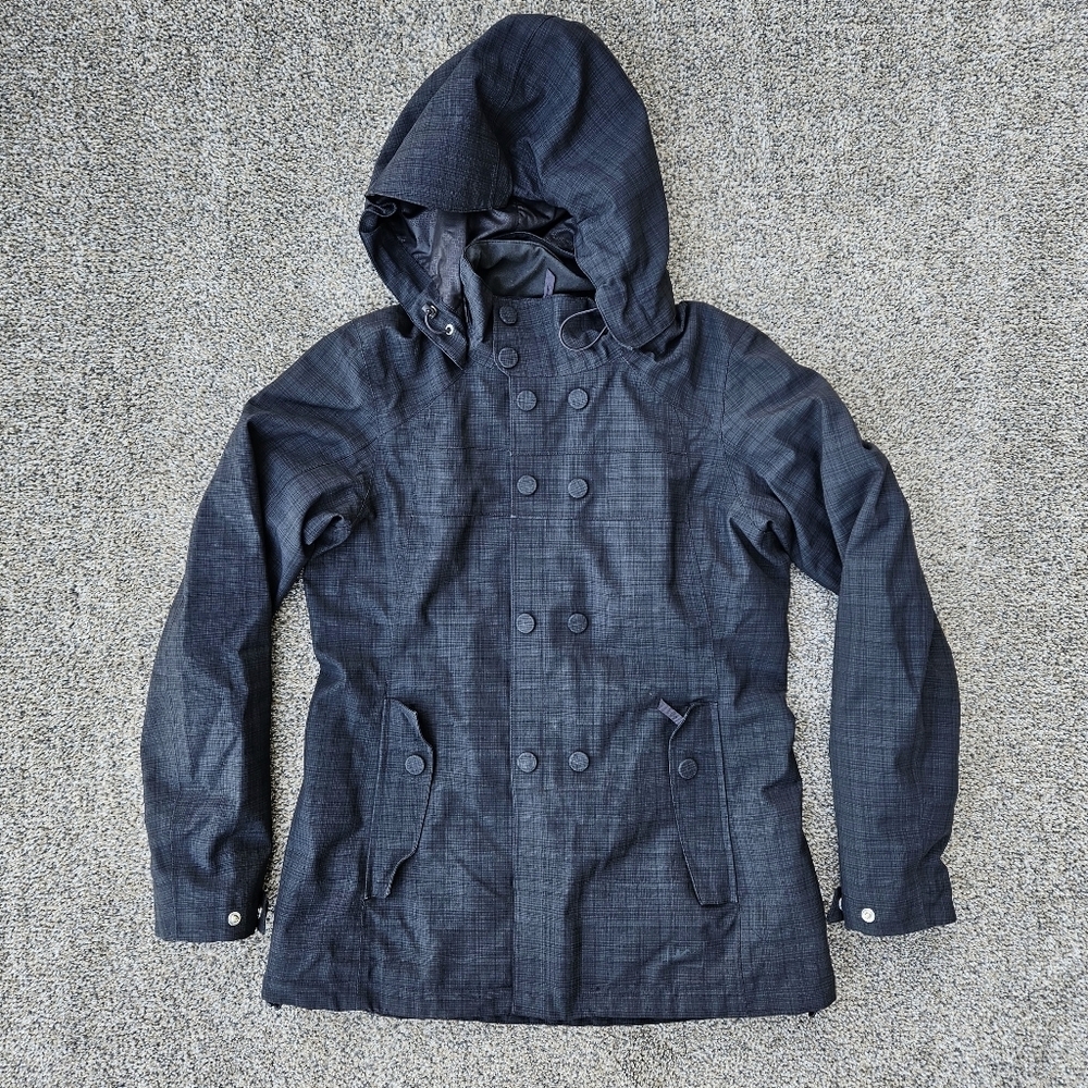REI Madrona Jacket Charcoal Gray Hooded All Weather Warm Coat Womens Size Medium
